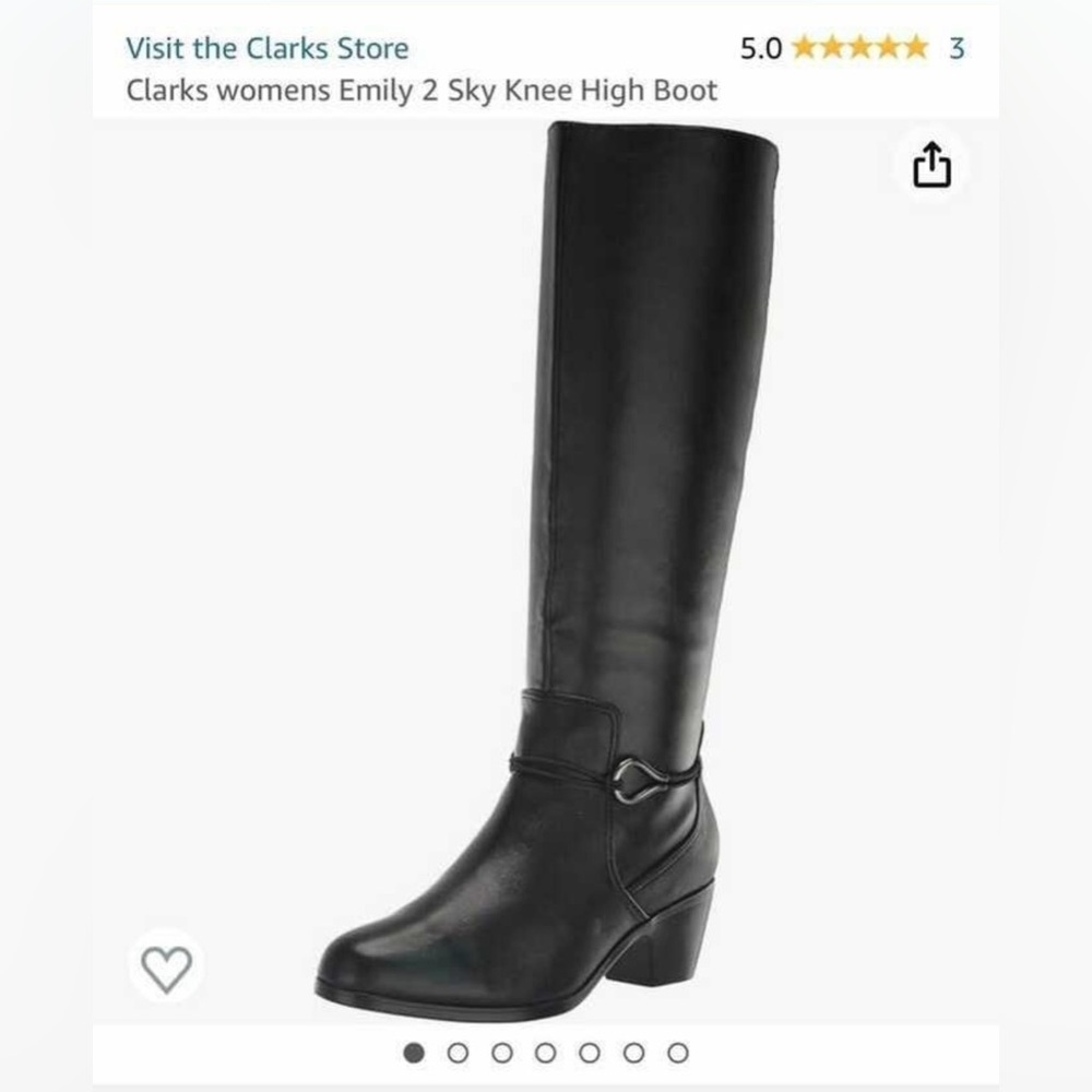 Clark’s Emslie March Black Leathers Boots 8M